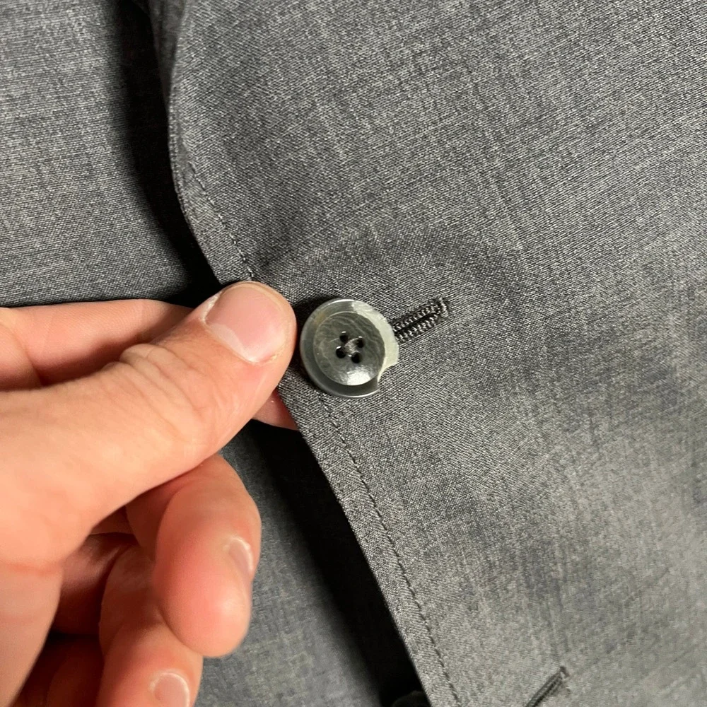 Jeanne Lanvin SA Mens Gray Blazer Sz 56T Tall (46) Office Career Suit‎ Italy